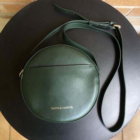 Smith & Canova Handbags - Smith & Canova green leather round crossbody bag